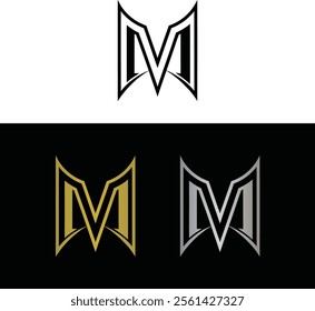 Abstract letter M logo design