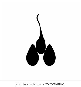 Abstract letter M logo design with male sperm concept.