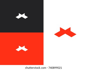 Abstract letter m logo design template. Universal vector icon.