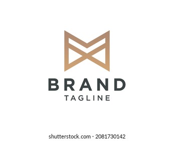 Abstract Letter M Logo Geometric Triangle. Flat Vector Logo Design Template Element