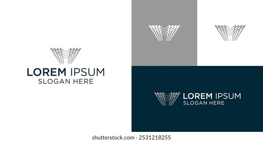Abstract letter M logo icon design template elements