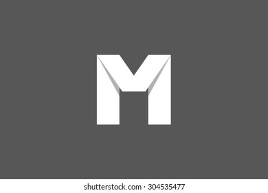 Abstract letter M logo, icon design template. Corporate, identity, company, brand, branding, logotype. Clean, modern and elegant style