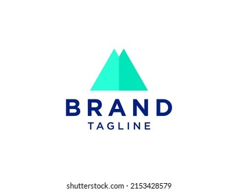 Abstract Letter M Logo Rounded Line with Line. Flat Vector Logo Design Template Element.
