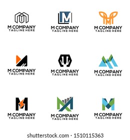 Abstract Letter M Logo Template Vector. Alphabet Logo Concept