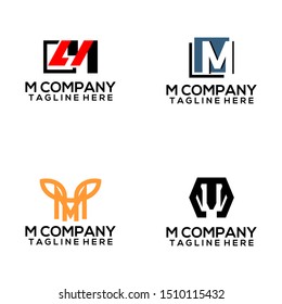 Abstract Letter M Logo Template Vector. Alphabet Logo Concept