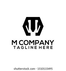 Abstract Letter M Logo Template Vector. Alphabet Logo Concept