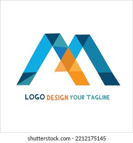 Abstract Letter M Logo Template Vector Illustration  Design.Collection of colorful abstract gradient logo template.