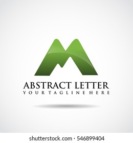 Abstract Letter M Logo template. mountain concept. Vector Illustrator eps.10