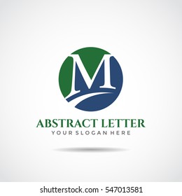Abstract Letter M Logo Template. Vector Illustrator eps.10