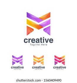 Abstract Letter M Logo Vector Template