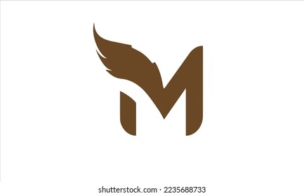 Descripción del diseño vectorial del logotipo M de la letra abstracta. plantilla de icono de símbolo m.