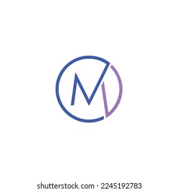 Abstract letter M logo vector