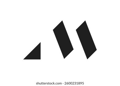 abstract letter m logo vector design template