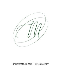 Abstract letter M logotype. Modern logo idea sign. Universal emblem vector icon.