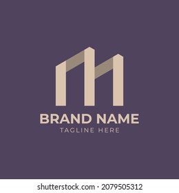 Letra abstracta M logotipo. Signo moderno de idea de logo. Icono de vector de emblema universal.