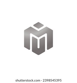 Abstract letter M logotype. Modern logo idea sign. Universal emblem vector icon.	