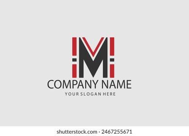 Abstract letter M logotype. Modern logo idea sign. Universal emblem vector icon.