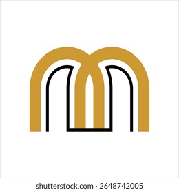 Letra abstrata M logótipo. Sinal de ideia de logotipo moderno. Ícone de vetor de emblema universal