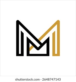 Letra abstrata M logótipo. Sinal de ideia de logotipo moderno. Ícone de vetor de emblema universal
