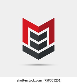 Abstract letter M logotype. Modern logo idea sign. Universal emblem vector icon.