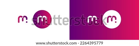 Abstract letter M logotype. Modern logo M idea sign. Universal emblem vector icon.