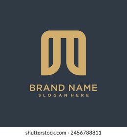 Abstract letter M modern logo type