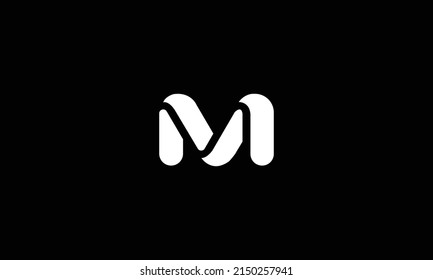 Abstract letter M modern logotype icon design