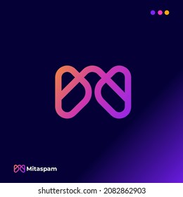 Resumen Letra M monograma icono de diseño elementos de plantilla de diseño..eps
