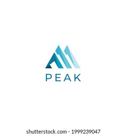 Abstract Letter M Mountain Shape Logo Template