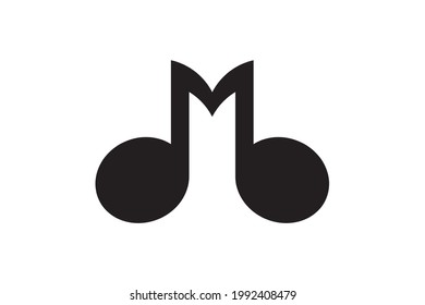 abstract letter m music logo, very suitable for the music industry, music icons, music genres, initials, albums and other music-related needs