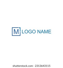 Abstract Letter M And Number1 Logo Icon Design Vector.