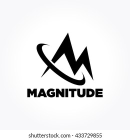 Abstract Letter M Symbol. Creative Word Art. Universal vector icon.