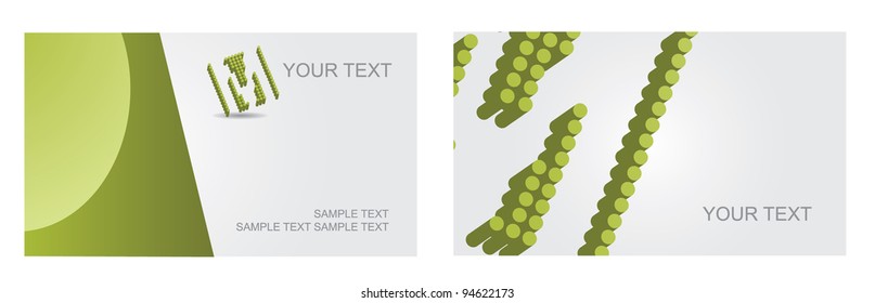 Abstract Letter M symbol icon business card set EPS 8 vector, grouped for easy editing. No open shapes or paths.