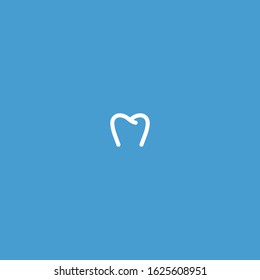 abstract letter m tooth logo design