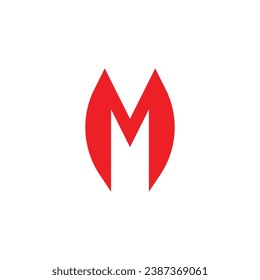 diseño de logotipo único de letra abstracta M