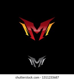 Abstract letter M vector concept design for gaming, robotic, IT, marketing and etc. M letter concept for mobile or computer application. Vector illustration EPS.8 EPS.10