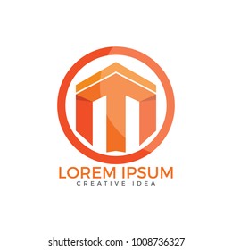 Abstract letter M vector logo concept.