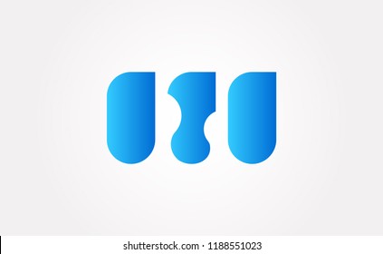 Abstract letter M. Vector logo