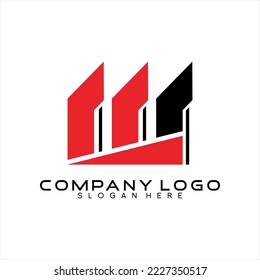 Letra abstracta diseño del logotipo vectorial M con elementos triangulares.