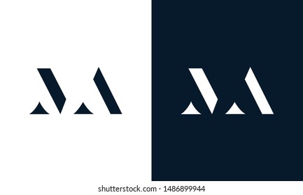 Abstract letter MA logo. This logo icon incorporate with abstract shape in the creative way.