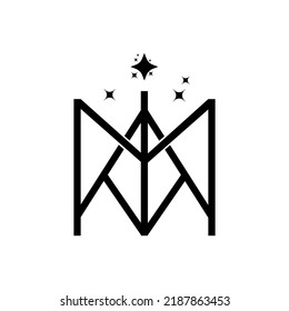 Abstract letter ma am maria Logotype. Modern logo idea sign. monogram vector icon initial logo