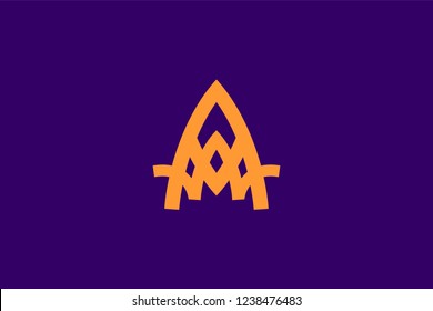 Abstract letter mark A logo design inspiration
