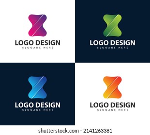Diseño del logotipo de la marca de la letra abstracta