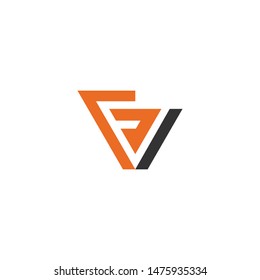 abstract letter mark triangle logo design