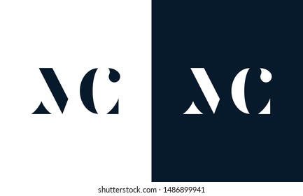 Abstract letter MC logo. This logo icon incorporate with abstract shape in the creative way.