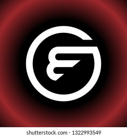 abstract letter MD EG B vector logo