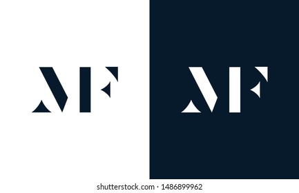 Abstract letter MF logo. This logo icon incorporate with abstract shape in the creative way.