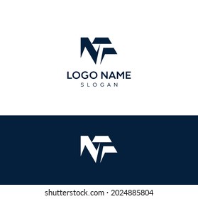 Letra abstracta MF, diseño del logotipo de la letra NF, diseño del logotipo del vector mf o nf