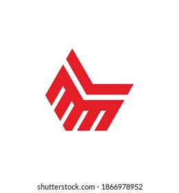 vector de diseño de movimiento de letras abstractas mk