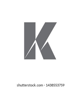 abstract letter mk simple geometric logo vector